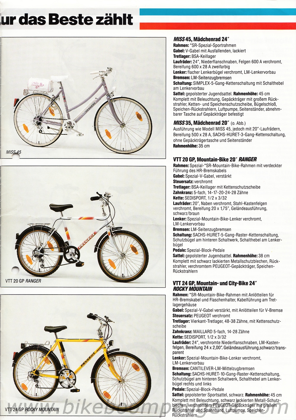 Peugeot 1988 Germany Brochures